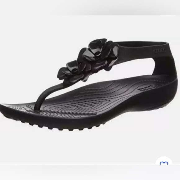 Crocs Serena embellished flower thong slingback size 10 - Picture 2 of 12